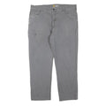 CARHARTT Mens Grey Regular Fit Straight Denim Jeans W40 L32 Workwear Zip