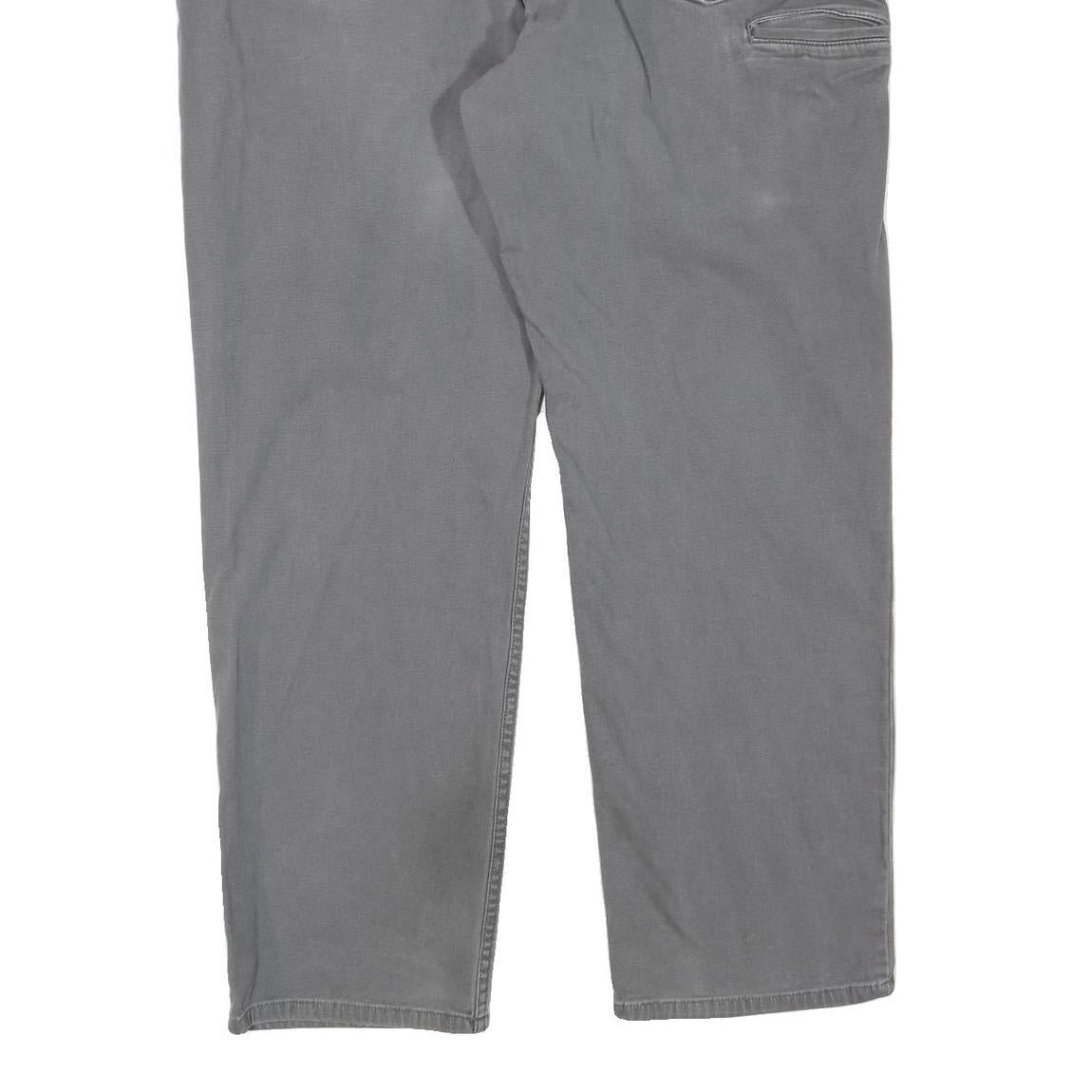 CARHARTT Mens Grey Regular Fit Straight Denim Jeans W40 L32 Workwear Zip