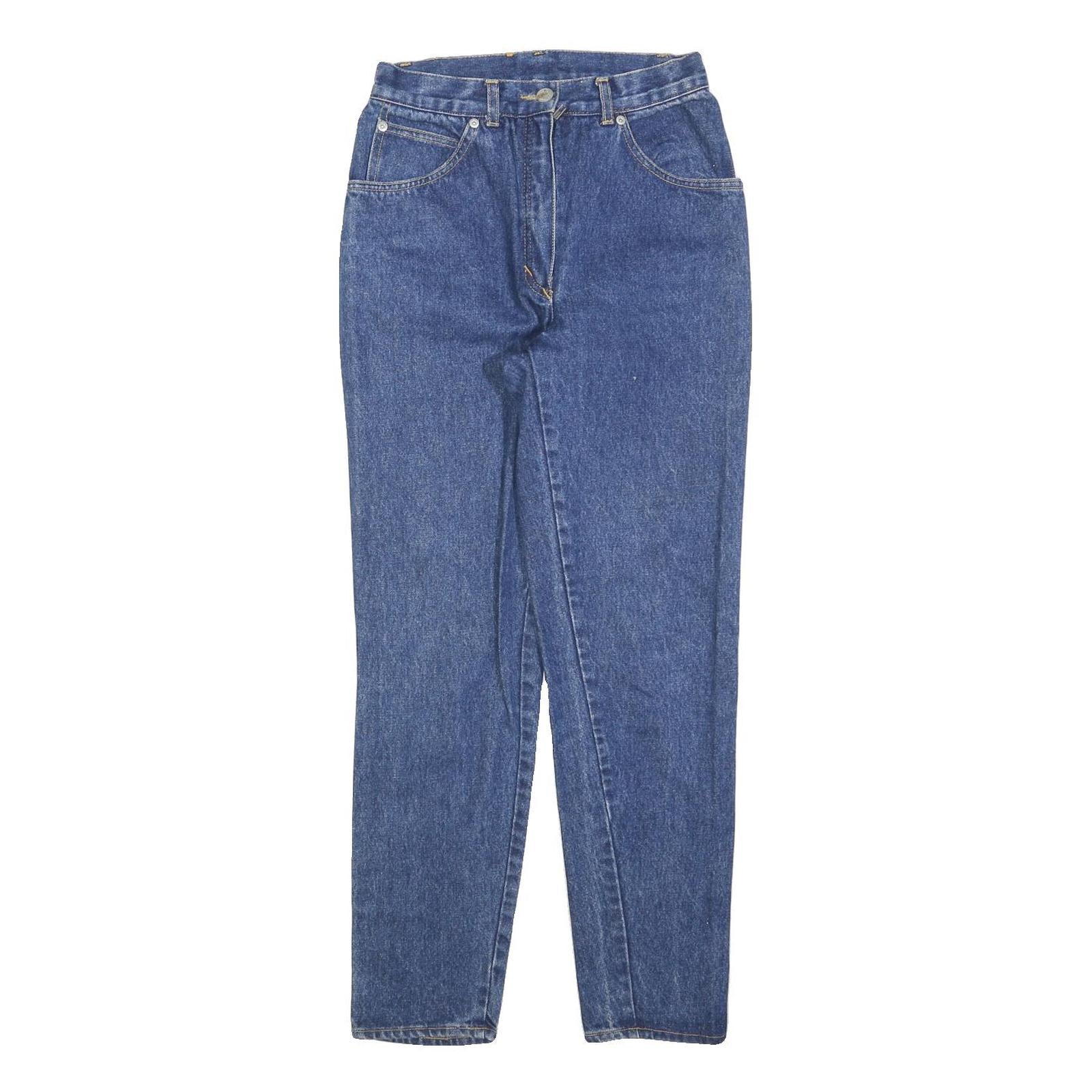 BENETTON Womens Jeans Blue Regular Straight Denim Medium W25 L30 Zip Closure