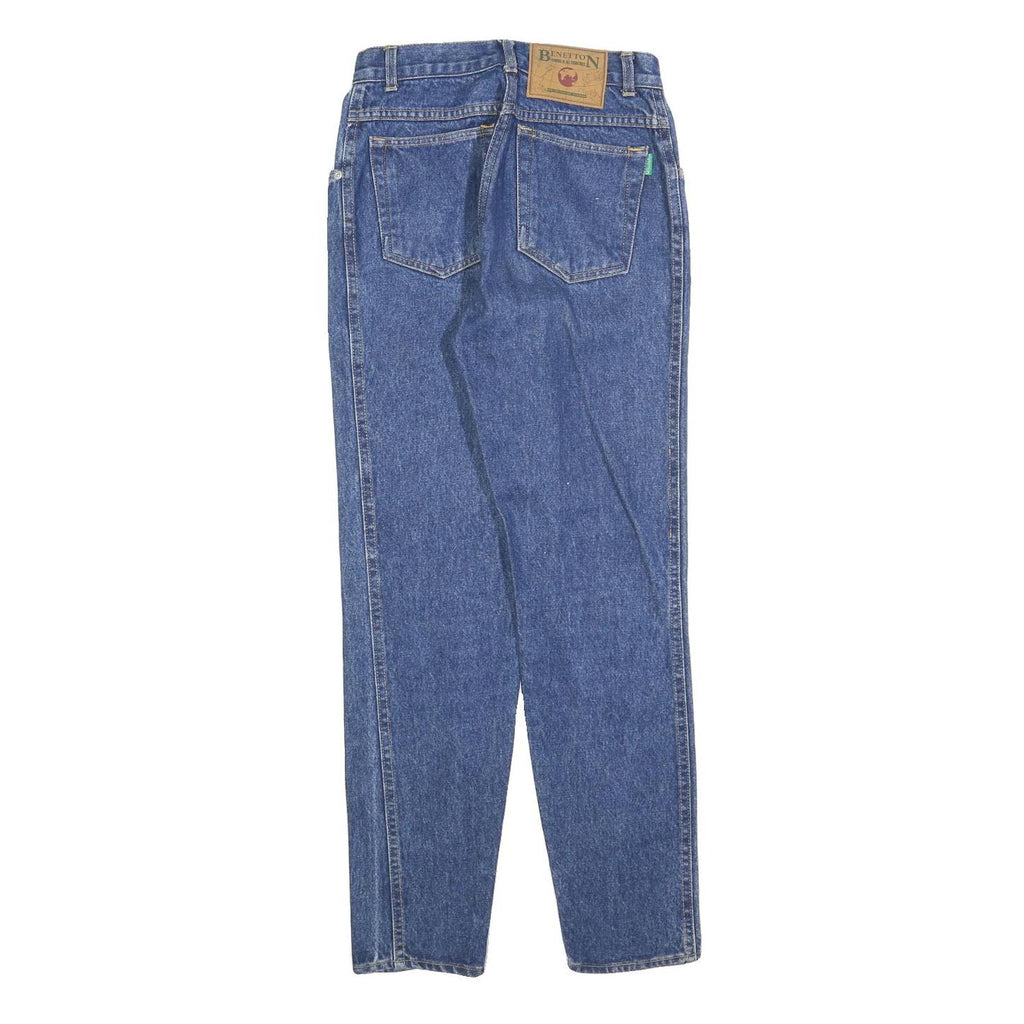 BENETTON Womens Jeans Blue Regular Straight Denim Medium W25 L30 Zip Closure