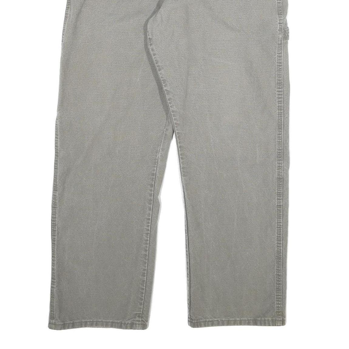 DICKIES Mens Regular Fit Grey Cotton Blend Denim Jeans W34 L30 Workwear Casual