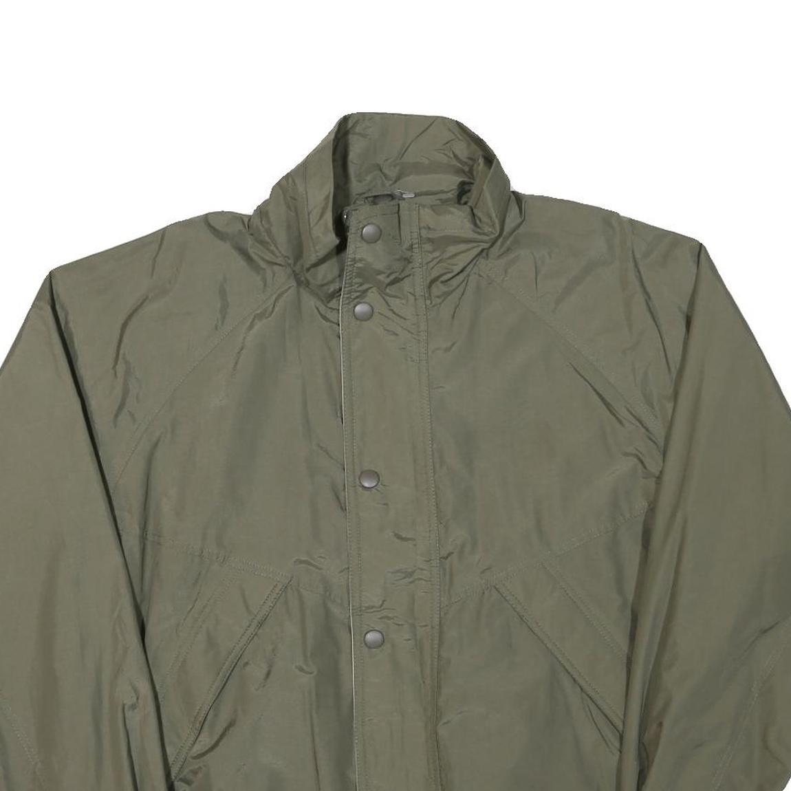 CANADA Mens Green Polyester Blend Zip Jacket M Plain Casual Outerwear