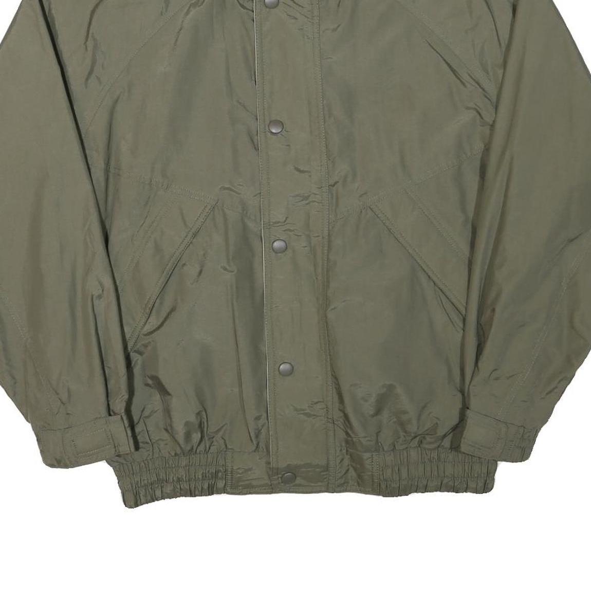 CANADA Mens Green Polyester Blend Zip Jacket M Plain Casual Outerwear