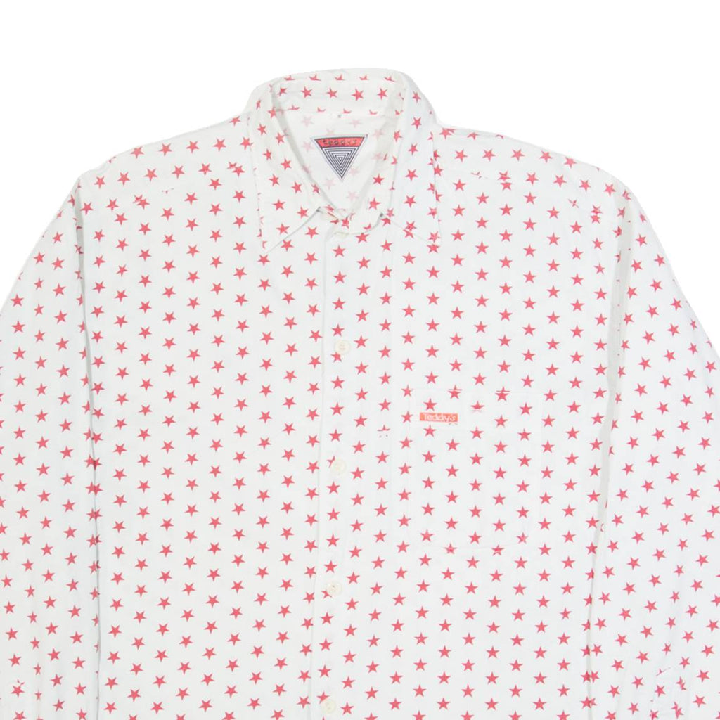 TEDDY'S Stars Mens Shirt Cream Long Sleeve S