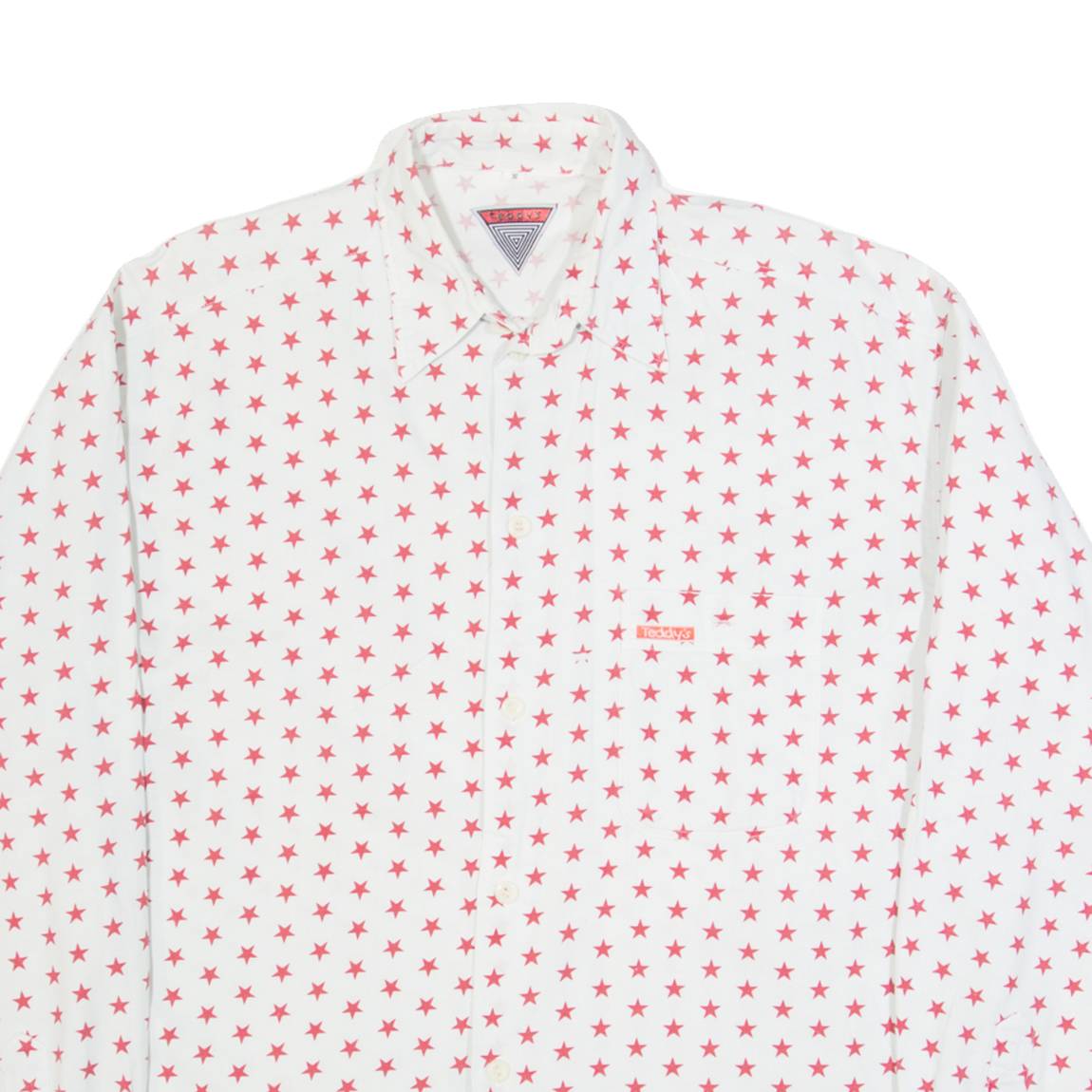 TEDDY'S Stars Mens Shirt Cream Long Sleeve S