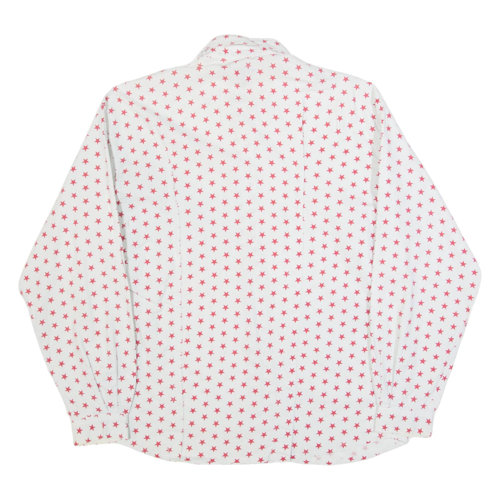 TEDDY'S Stars Mens Shirt Cream Long Sleeve S