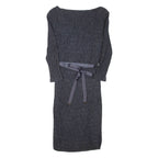 PHASE EIGHT Belted Womens Bodycon Dress Grey Long Sleeve Knee Length L