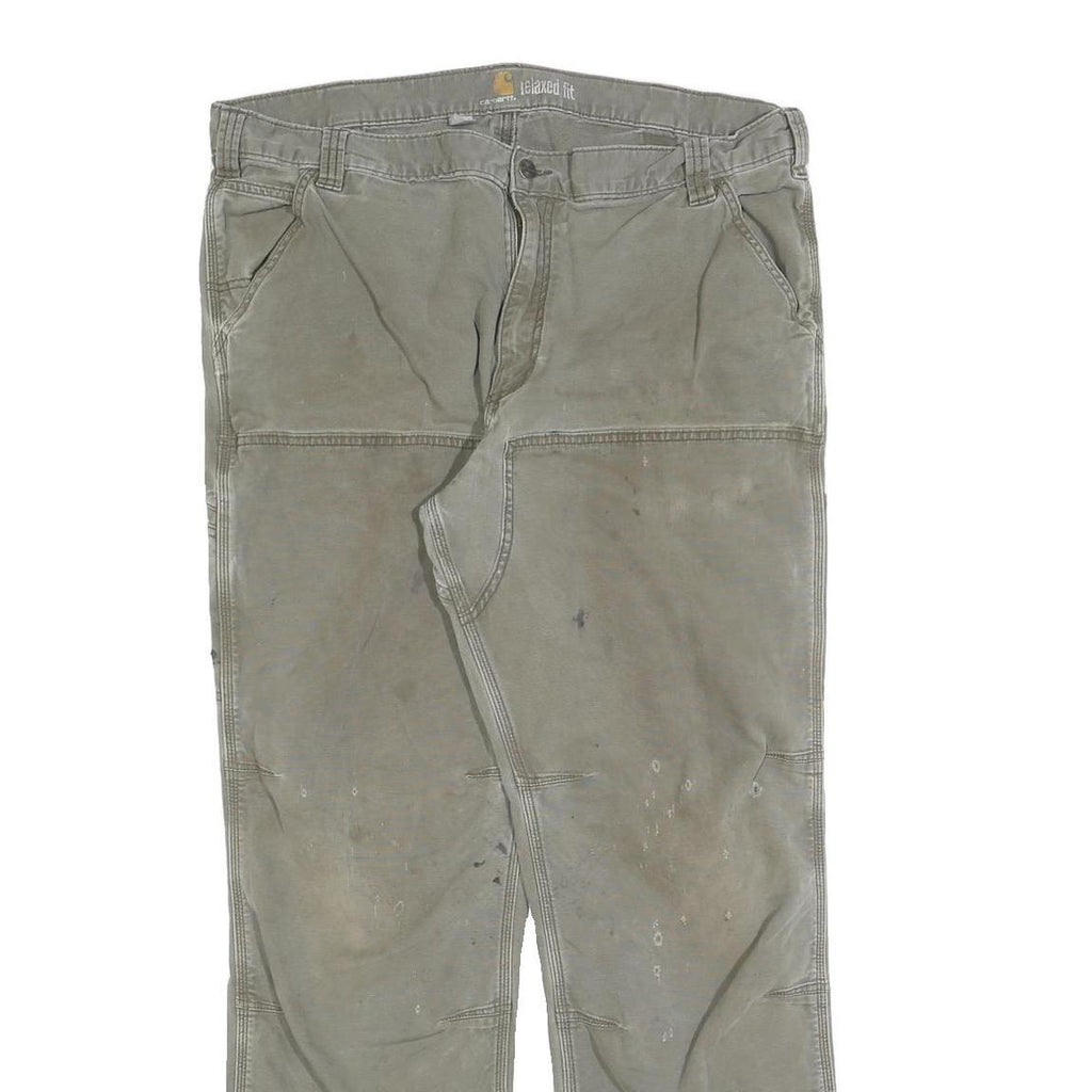 CARHARTT Mens Cotton Blend Relaxed Fit W40 L34 Workwear Trousers Zip Closure