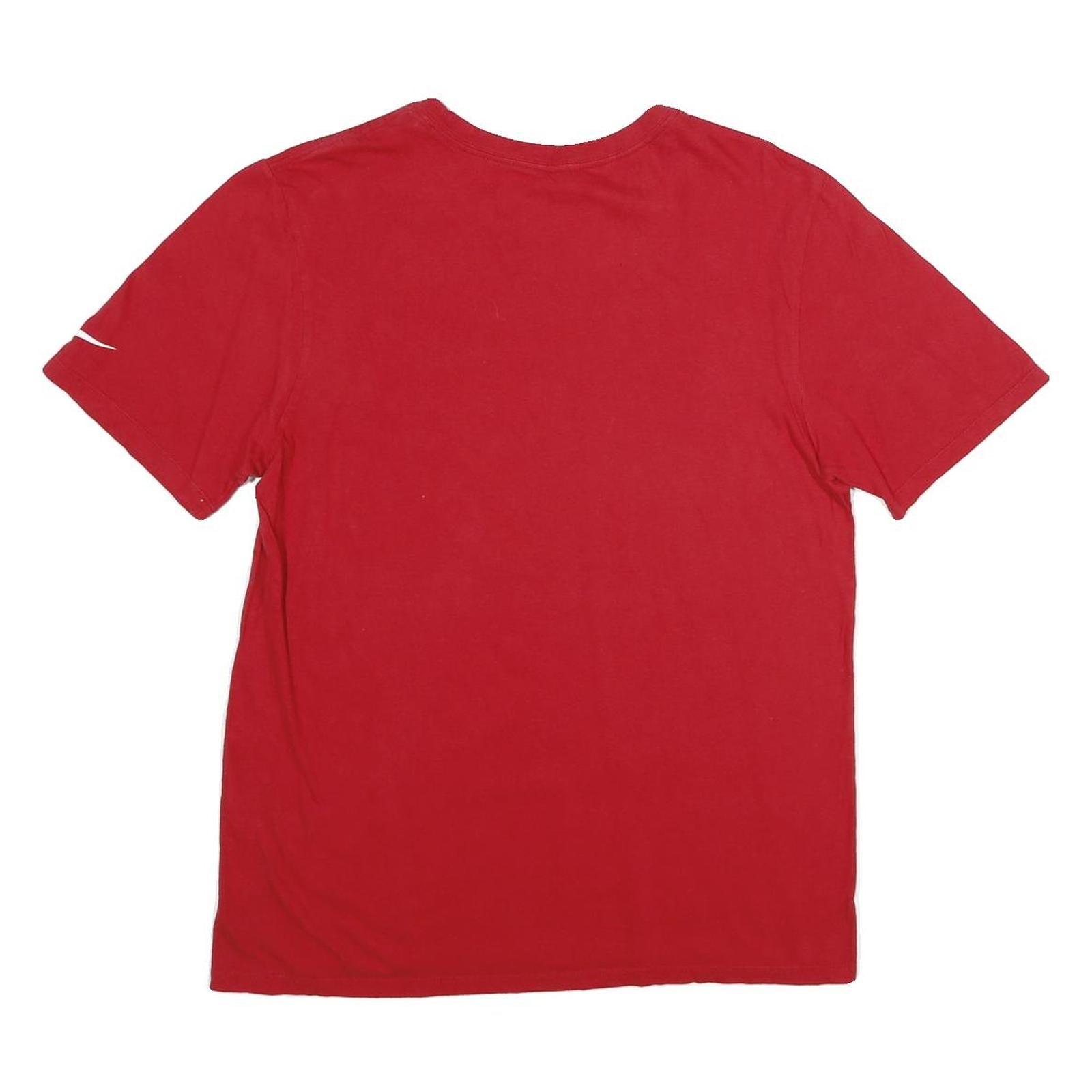 NIKE Mens Red Chico High Field Hockey Graphic T-Shirt M Short Sleeve Crew Neck
