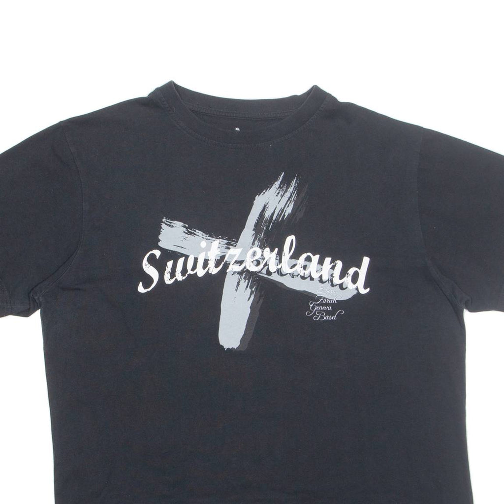 SPLASH ARTS Switzerland Mens T-Shirt Black XL