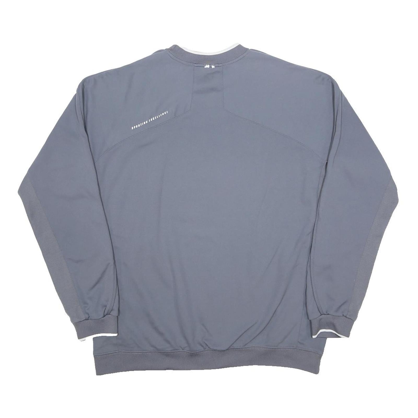 NIKE Mens Grey Crew Neck XL Athletic 71 Logo Sweatshirt Pullover Sportswear