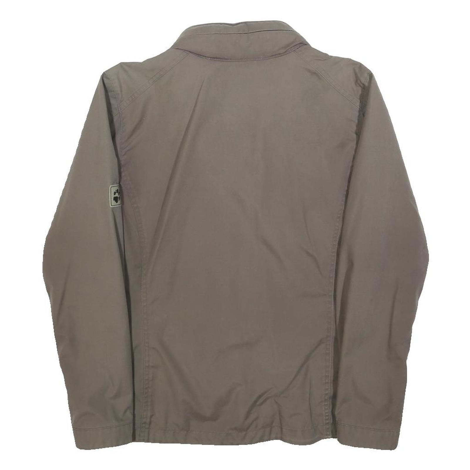 JACK WOLFSKIN Womens Beige Cotton Blend Jacket Zip UK 10 Casual Outdoor