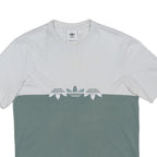 ADIDAS ORIGINALS Mens White & Green Graphic T-Shirt XS Short Sleeve Crew Neck