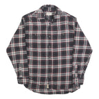 JACHS Mens Black & White Check Shirt L Long Sleeve Cotton Blend Casual