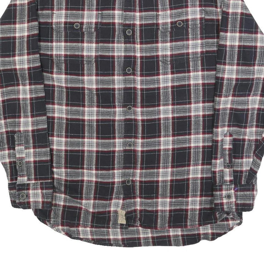 JACHS Mens Black & White Check Shirt L Long Sleeve Cotton Blend Casual