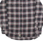 JACHS Mens Black & White Check Shirt L Long Sleeve Cotton Blend Casual
