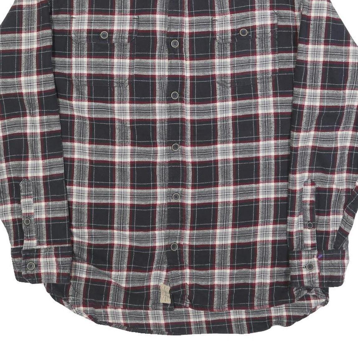 JACHS Mens Black & White Check Shirt L Long Sleeve Cotton Blend Casual