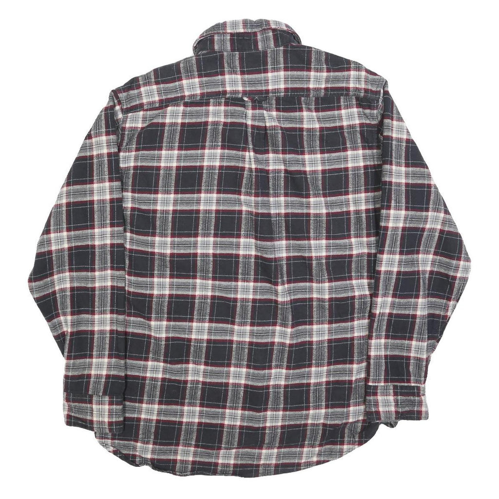 JACHS Mens Black & White Check Shirt L Long Sleeve Cotton Blend Casual
