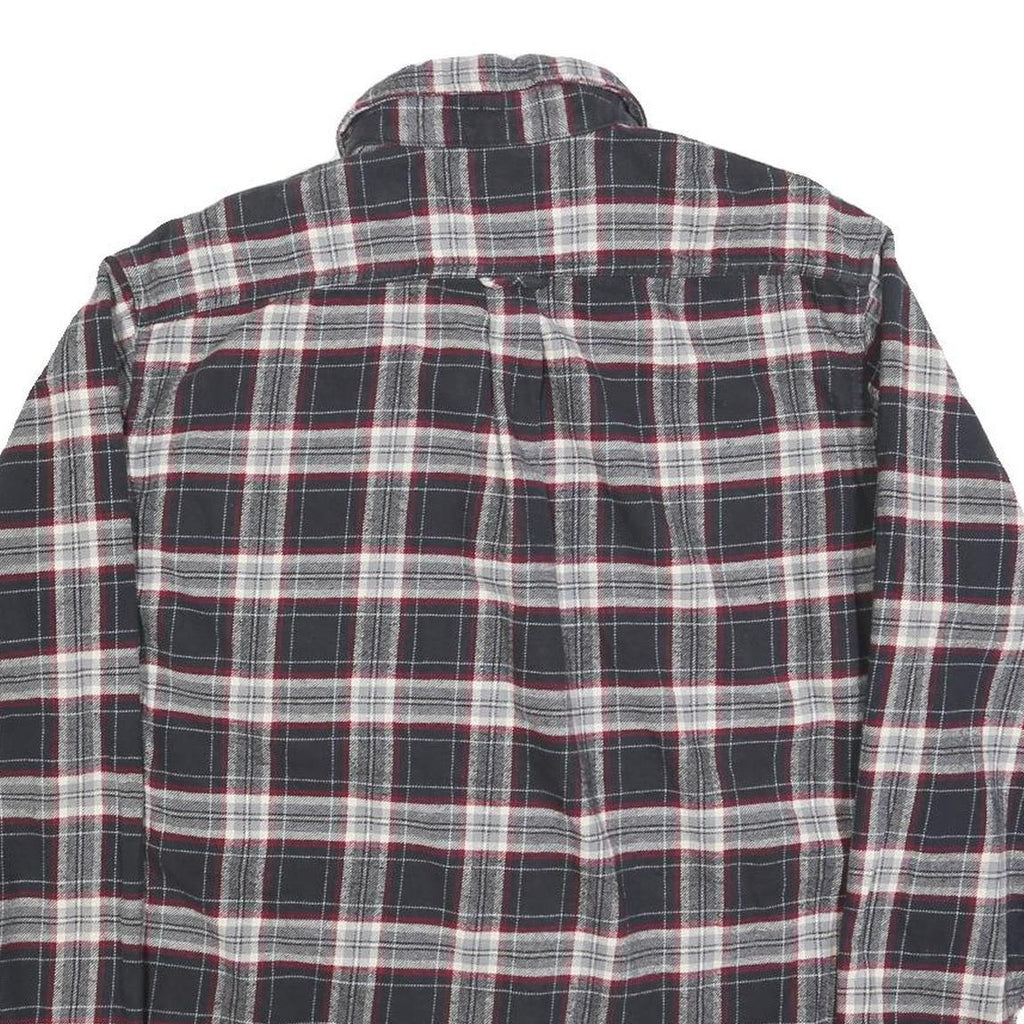 JACHS Mens Black & White Check Shirt L Long Sleeve Cotton Blend Casual
