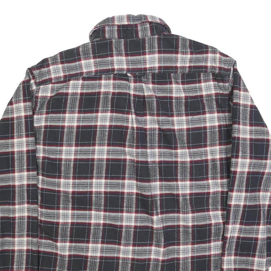JACHS Mens Black & White Check Shirt L Long Sleeve Cotton Blend Casual