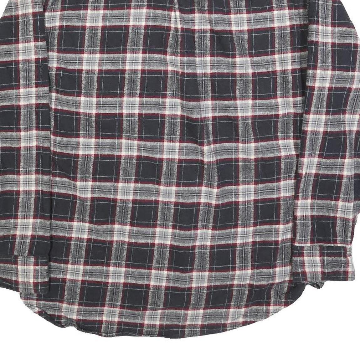 JACHS Mens Black & White Check Shirt L Long Sleeve Cotton Blend Casual