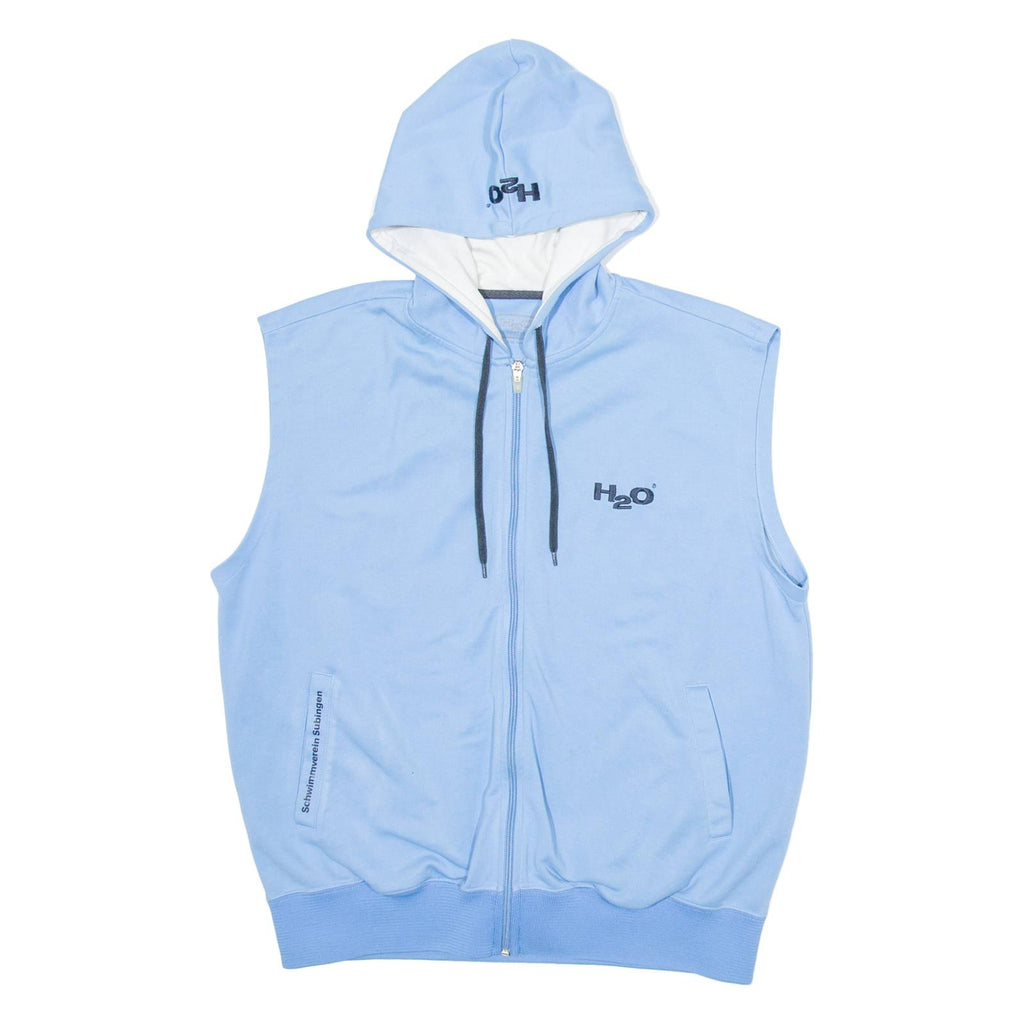 H2O Mens Blue Hoodie Full Zip L