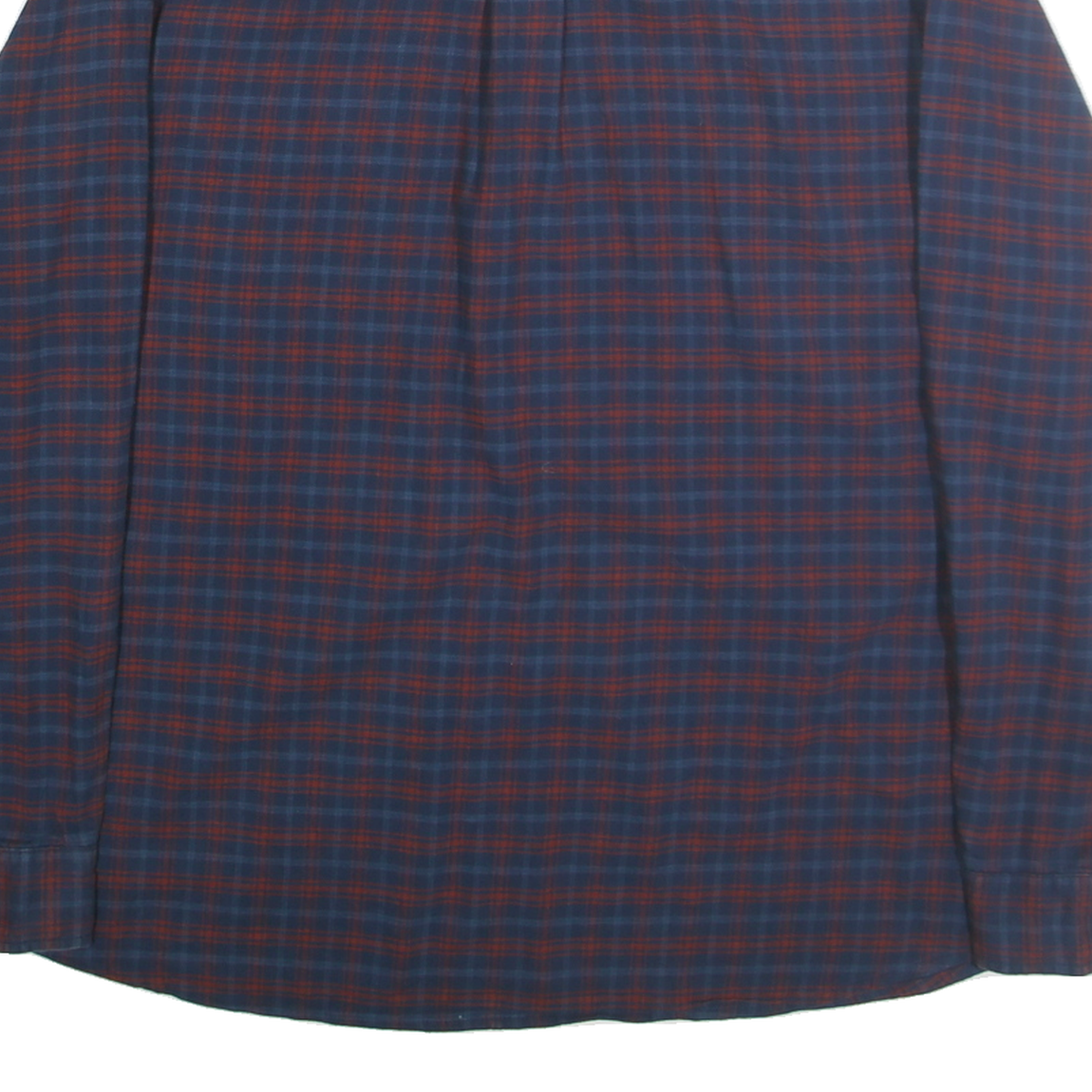 DICKIES Mens Blue & Maroon Check Shirt 2XL Cotton Long Sleeve Workwear Relaxed