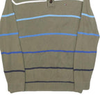 TOMMY HILFIGER Boys Beige & Blue Patterned Pullover V-Neck Basic Knit XL Cotton