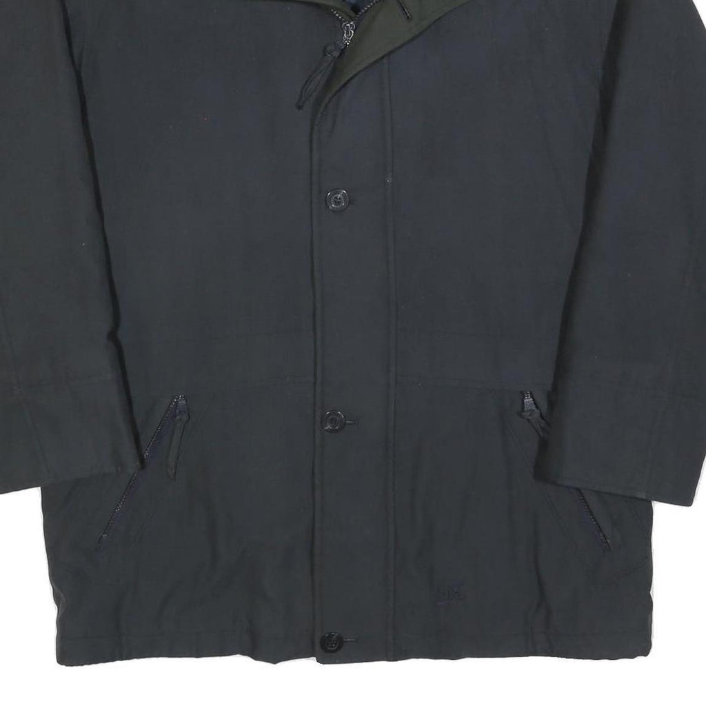 SBL Mens Black Windbreaker Jacket L Cotton Blend Zip Casual Outerwear