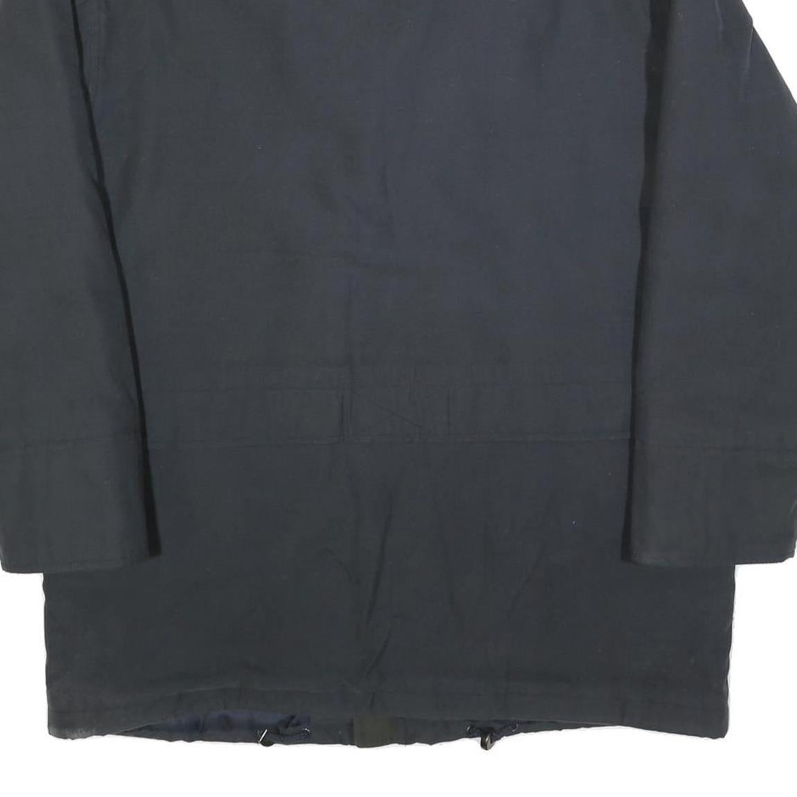 SBL Mens Black Windbreaker Jacket L Cotton Blend Zip Casual Outerwear