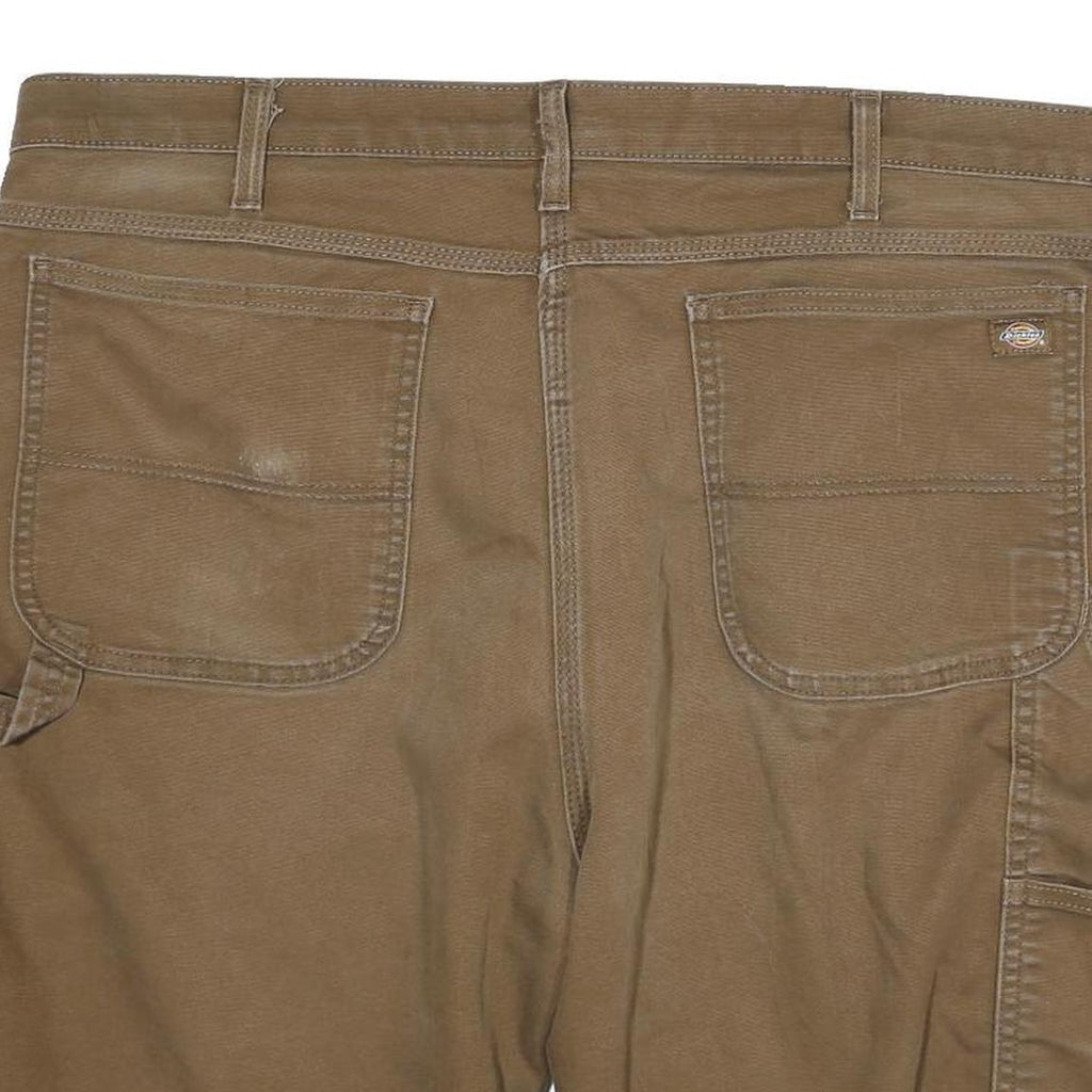 DICKIES Mens Shorts Brown Cargo Cotton Blend 2XL W40 Flex Workwear
