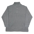 COSMOS JEANS Mens Grey 1/4 Zip Sweatshirt XL Cotton Blend Comfortable Casual