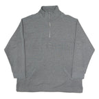 COSMOS JEANS Mens Grey 1/4 Zip Sweatshirt XL Cotton Blend Comfortable Casual