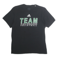 ADIDAS Mens Black Team Colorado Volleyball Graphic T-Shirt L Crew Neck Short