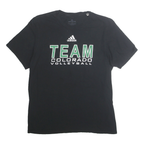 ADIDAS Mens Black Team Colorado Volleyball Graphic T-Shirt L Crew Neck Short