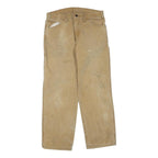 DICKIES Mens Jeans Beige Regular Straight Denim W32 L29 Workwear Cotton Blend