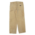 DICKIES Mens Jeans Beige Regular Straight Denim W32 L29 Workwear Cotton Blend
