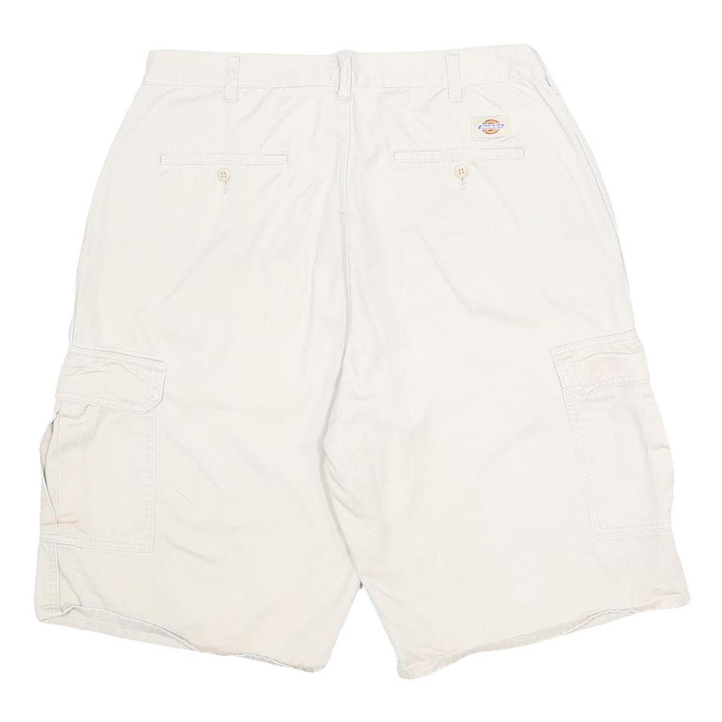 DICKIES Mens Shorts White Casual Cargo Cotton M W34 Workwear Pocket