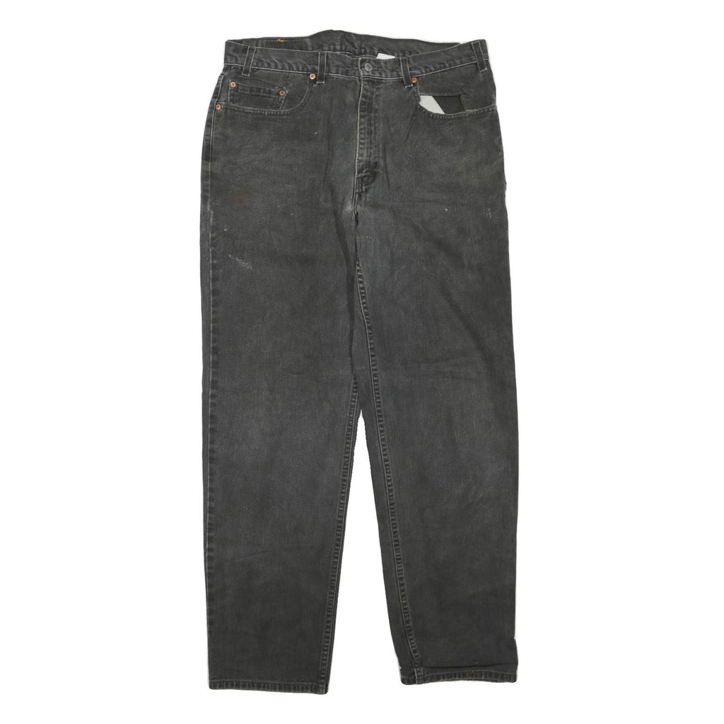 LEVI'S 550 Womens Jeans Black Regular Straight Denim Medium W38 L31 Classic Fit