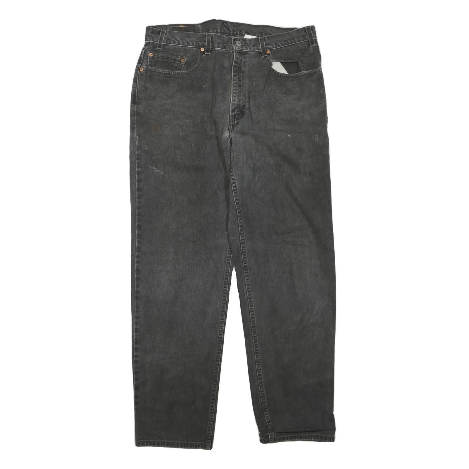 LEVI'S 550 Womens Jeans Black Regular Straight Denim Medium W38 L31 Classic Fit