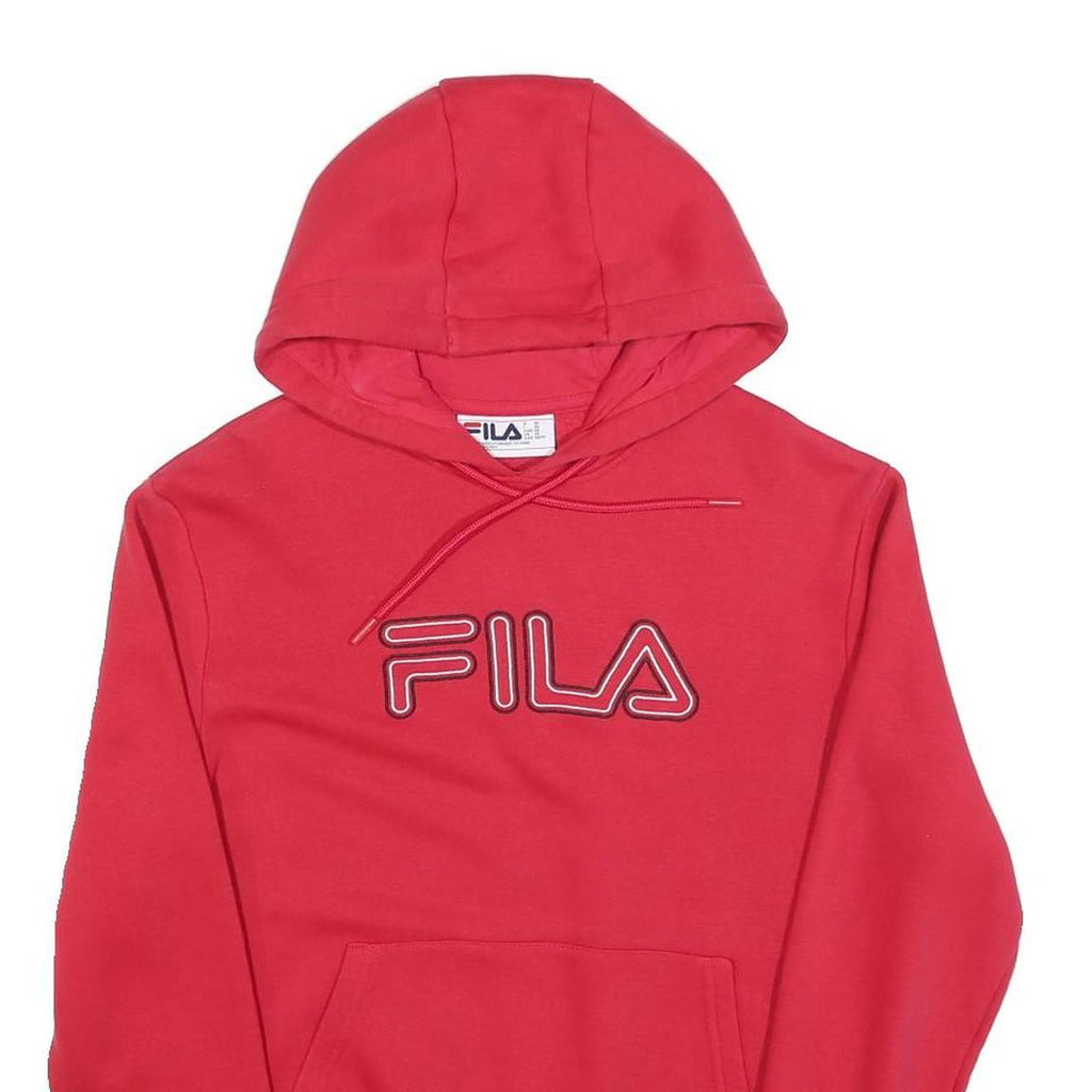 FILA Mens Red Hoodie XS Cotton Blend Pullover Hooded Sweatshirt