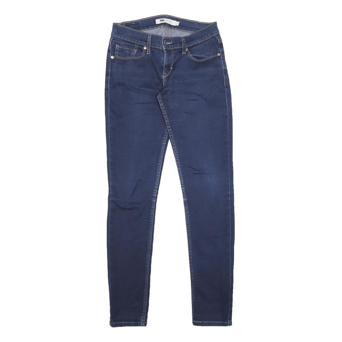 LEVI'S 524 Womens Jeans Blue Slim Skinny Denim W27 L32 Stretch Zip