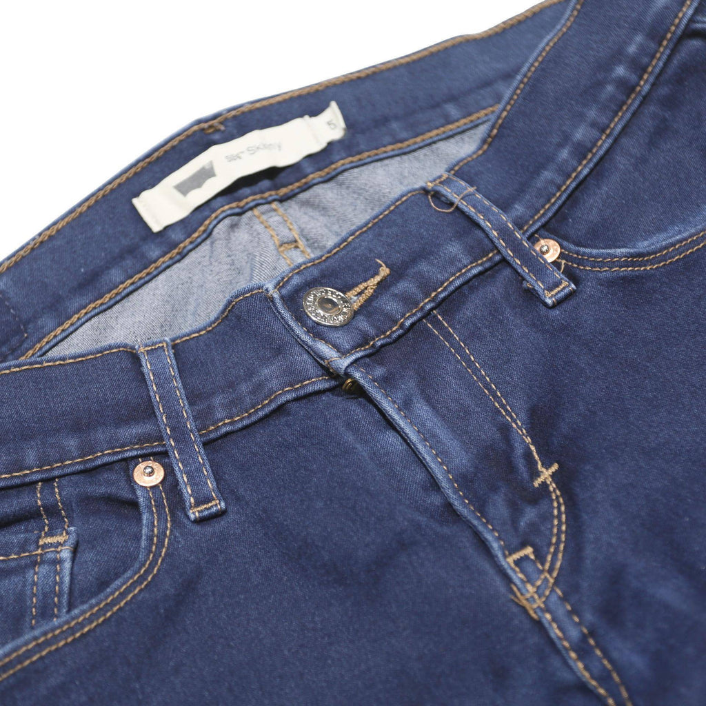LEVI'S 524 Womens Jeans Blue Slim Skinny Denim W27 L32 Stretch Zip