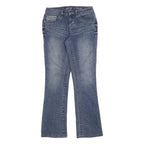 APT 9 Womens Blue Regular Boot Leg Denim Medium W28 L32 Embroidered Pockets