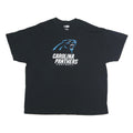 NFL Mens Black Carolina Panthers Football Graphic T-Shirt 2XL Crew Neck Short