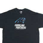 NFL Mens Black Carolina Panthers Football Graphic T-Shirt 2XL Crew Neck Short