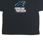 NFL Mens Black Carolina Panthers Football Graphic T-Shirt 2XL Crew Neck Short