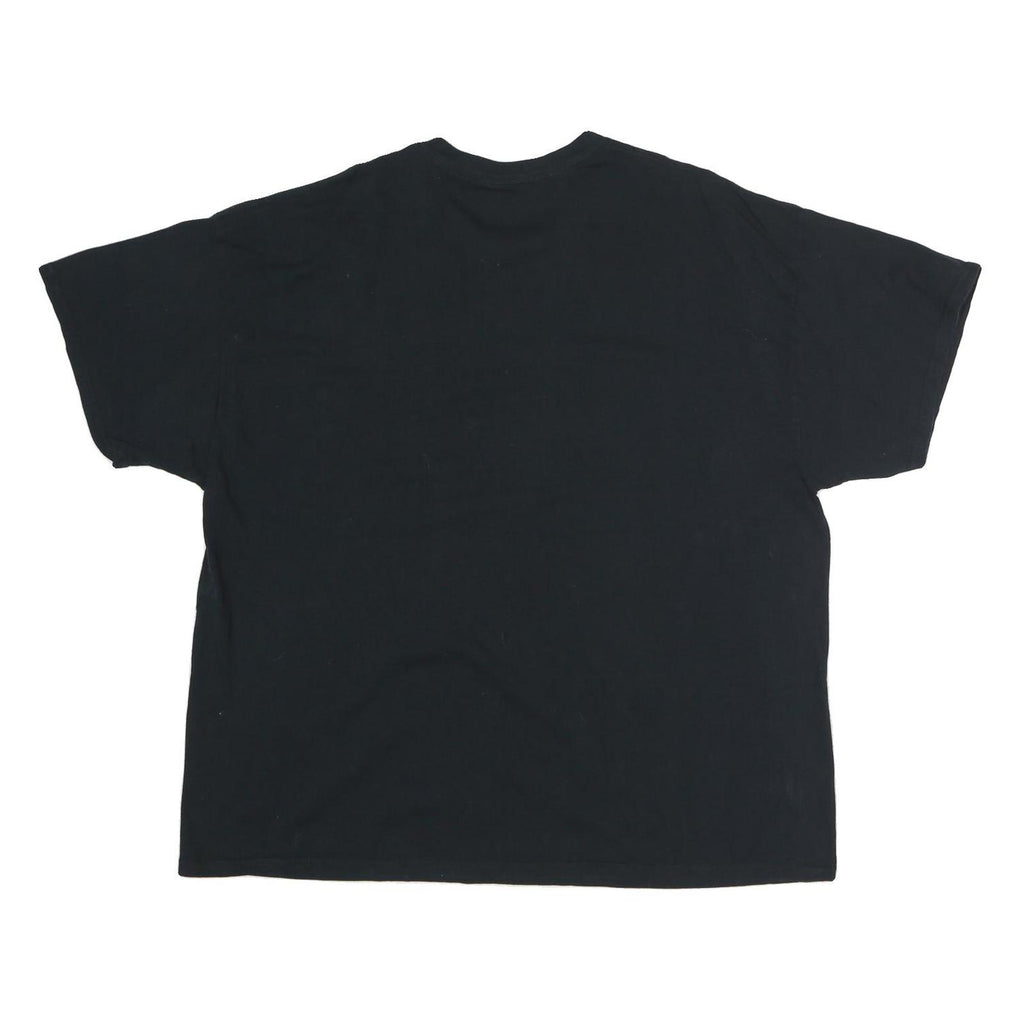 NFL Mens Black Carolina Panthers Football Graphic T-Shirt 2XL Crew Neck Short