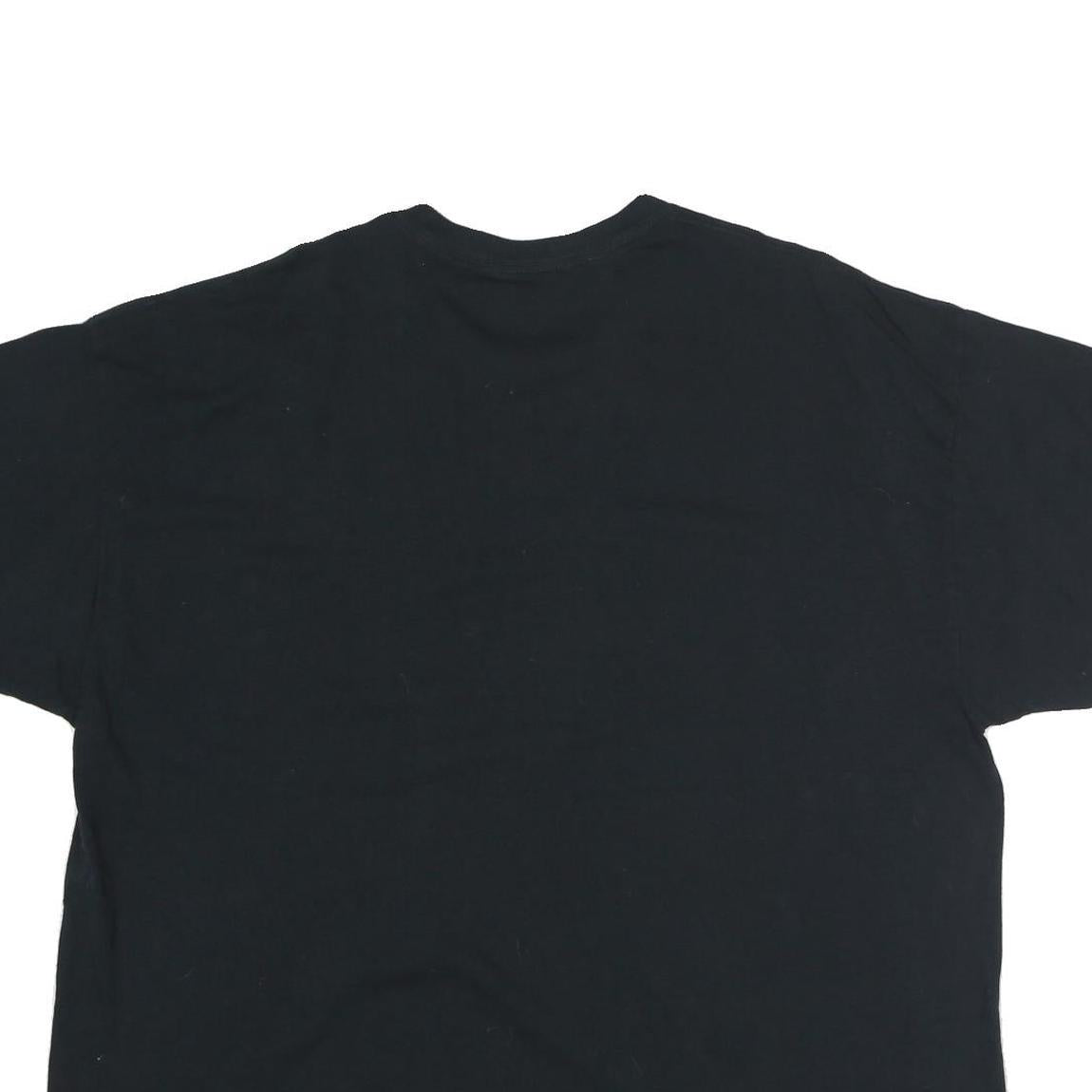 NFL Mens Black Carolina Panthers Football Graphic T-Shirt 2XL Crew Neck Short