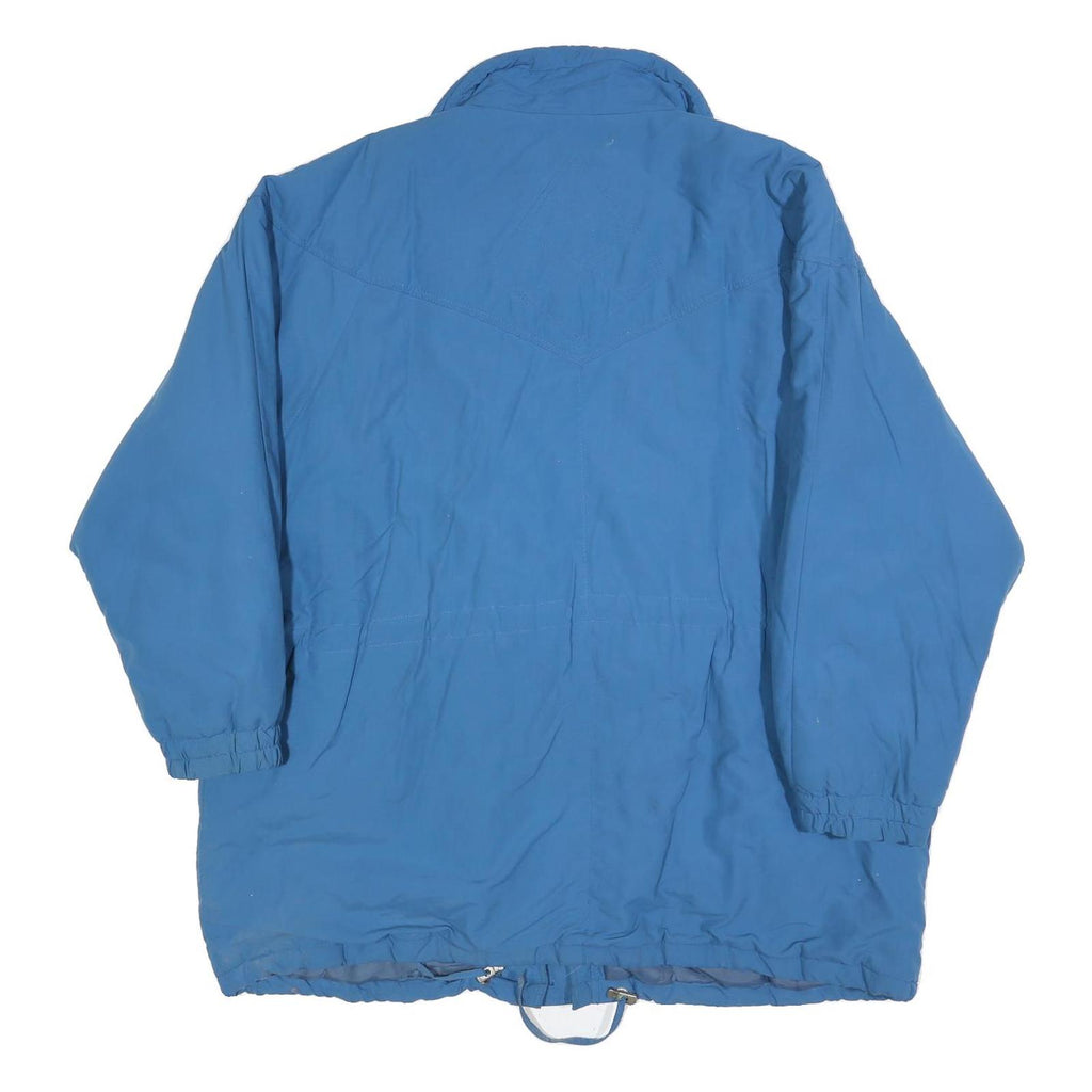 Womens Blue Polyester Blend Casual Zip Jacket XL Plain Lightweight Outerwear